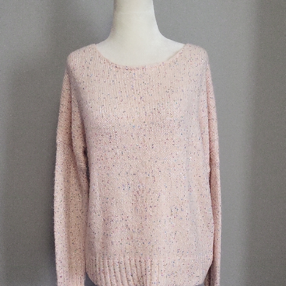 Rebecca Minkoff Light Pink Sequined Sweater